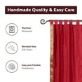 thumbnail image 4 of Fire Brick  Tab Top  Sheer Sari Curtain / Drape / Panel   - 80W x 63L - Pair, 4 of 4