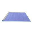 thumbnail image 2 of Ahgly Company Machine Washable Indoor Round Solid Blue Modern Area Rugs, 4' Round, 2 of 4