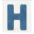 thumbnail image 3 of Ambesonne Letter H Shower Curtain, Denim Writing, 69"Wx84"L, Blue Marigold, 3 of 3