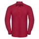 thumbnail image 1 of Russel Collection - Camisa de manga larga de popelina d poli-algodón Cuidado facil Modelo Tailored Poplin hombre caballero - Trabajo/Boda/Fiesta (Rojo Clásico), 1 of 6