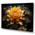 thumbnail image 2 of Designart "Tranquil Golden Lotus II" Lotus Wall Art Living Room, 2 of 7