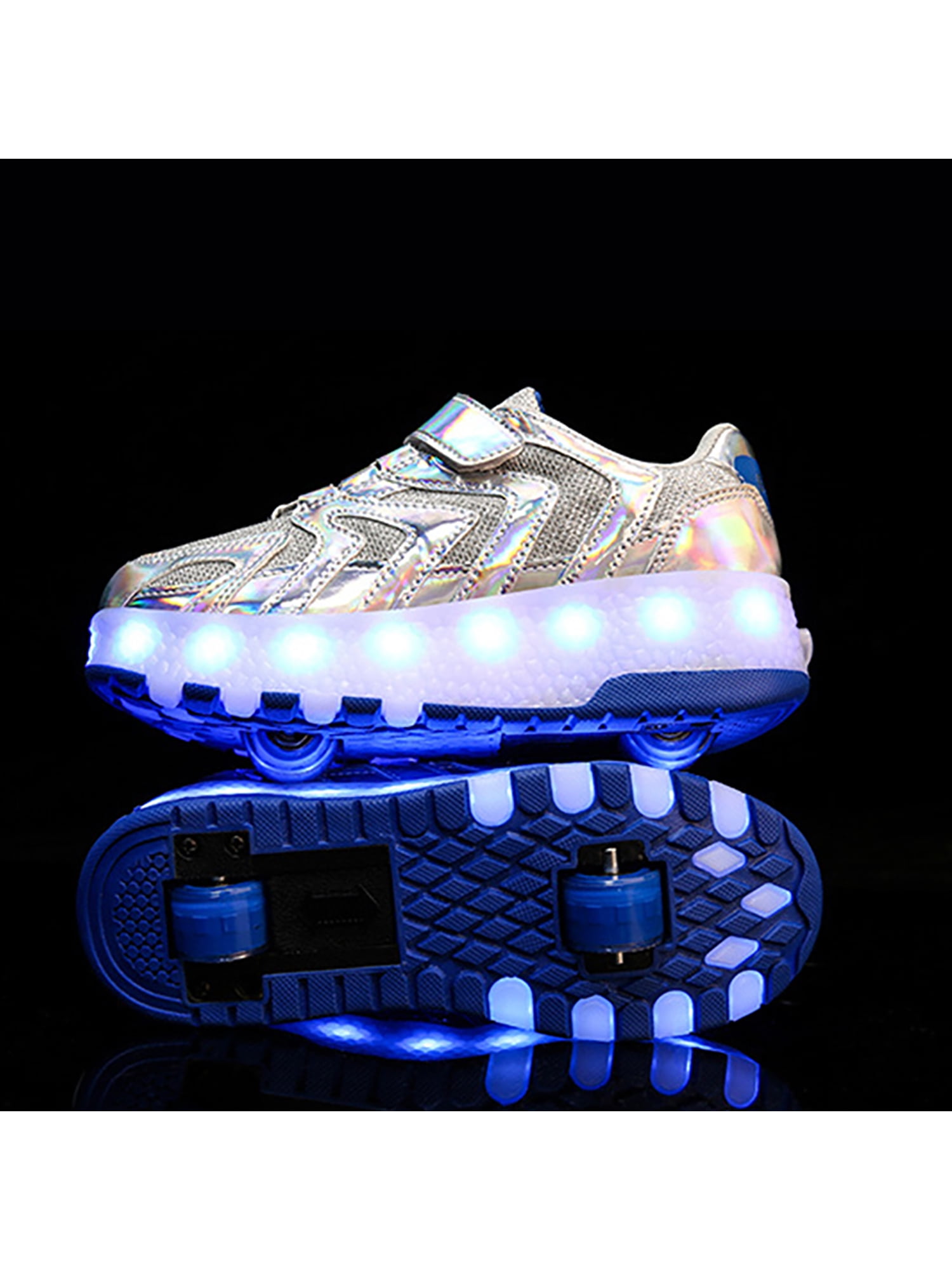 Led Light Up Shoes for Kids Boys Girls Childrens Mesh Breathable Outdoor Sport Fashion Luminous Sneakers 