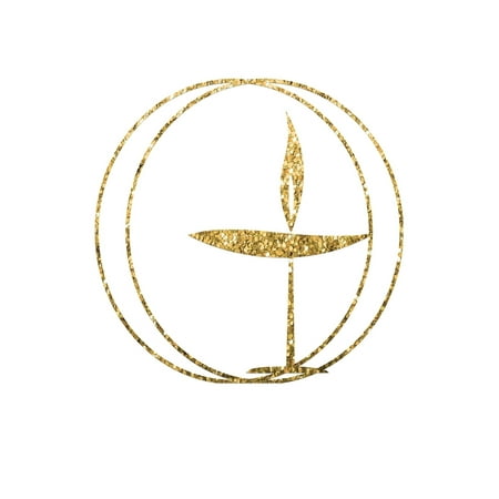 Unitarian Christmas Gold Flaming Chalice : Unitarian Universalist Religion White Softcover Note Book Diary - Lined Writing Journal Notebook - Pocket Sized - 100 Pages - Religious Faith Symbols ()