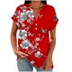 thumbnail image 2 of Tejiojio Women's Loose Casual V-Neck Button Front Raglan Sleeve Short Sleeve T-Shirt for Everyday Wear, 2 of 6