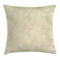 thumbnail image 1 of Ivory Throw Pillow Cushion Cover, Science Molecules Motif Chemical Bonds Circular Atoms in Soft Toned Form Design, Decorative Square Accent Pillow Case, 20 X 20 Inches, Cream White, by Ambesonne, 1 of 2
