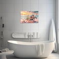 thumbnail image 5 of ZHONGYUTONG Turtle Wall Art for Bathroom Ocean Animal Canvas Sea Theme Pictures Coastal Beach Painting for Toilet Decor Framed (16.00" x 24.00"), 5 of 5