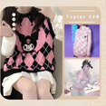 thumbnail image 2 of Sanrio-Chaleco de Hello Kitty para mujer, figura de Anime Kuromi Y2K, suéter tejido para niña dulce, diseño versátil a la moda, abrigo de estilo universitario para mujer, 2 of 4