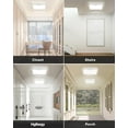 thumbnail image 5 of Annaror 12" Motion Sensor Ceiling Light Wired, 3000K 4000K 5000K Selectable, 24W Flush Mount Square Motion Ceiling Light with 3 Timer for Closet Porch Stairs Hallway, White, 5 of 8