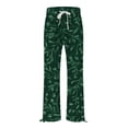 thumbnail image 4 of Women's Wide Leg Pants Retro Printed Fashionable Drawstring Loose High Waisted Casual Wide Leg Stretch Dress Casual Flowy Palazzo Pants Women, 4 of 5