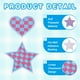 thumbnail image 3 of Uxcell 18 Pcs Parches Bordados de Corazón Estrella a Planchar Aplicaciones Parches para Chaqueta Colección de Denim Ropa Vestido Sombreros Jeans Accesorio DIY, Azul/Rosa, 3 of 6