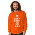 thumbnail image 5 of Keep Calm and Say Boo Halloween Sweatshirt for Men or Women Brisco Brands S, 5 of 6
