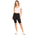thumbnail image 5 of Women's Solid Printed High-Waist Biker Shorts - Stretchy, Comfortable Activewear, 5 of 5