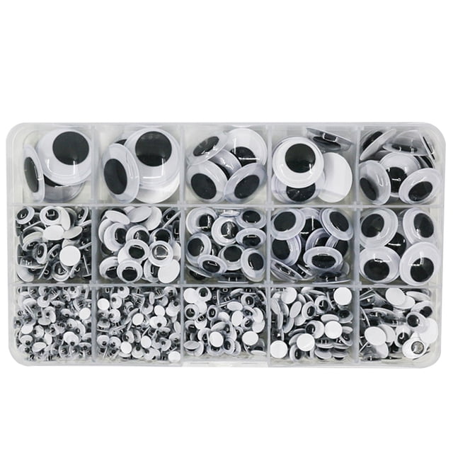 Matsuzay 730 piezas de plástico Wiggly Googly Eye portátil autoadhesivo ojos extraíbles hogar niños juguete manualidades suministros de arte Electrónica