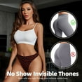 thumbnail image 4 of Thongs for Women - Red Skulls 4 No Show Seamless Womens Thongs Underwear, Soft Stretch G String Thongs for Women,Cuteness Ladies Thong Bikini Panties Briefs, 4 of 5