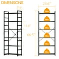 thumbnail image 2 of 6 Tier Bookshelf, Tall Bookcase, Modern Book Shelves Organizer, Bookshelves for Bedroom, Living Room and Home Office, Black, 2 of 6