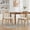 Beige+Natural + Fabric + Rubber Wood + Foam, variant on Set of 2 Mid-Century Modern Dining Chairs – Solid Rubberwood Frame with Upholstered Fabric Seat, Windsor-Style Backrest, Natural/Beige, for Kitchen & Dining Room