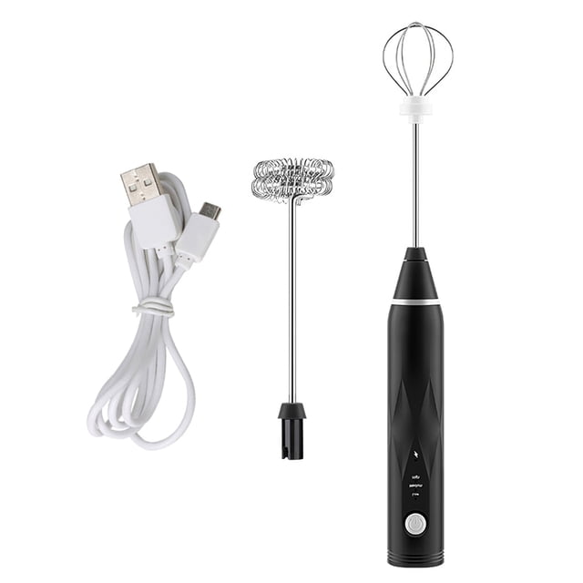Espumador De Leche Automático Con 3 Velocidades Ajustables, 2 Batidores De Alambre Inoxidable, Batería Integrada De 1200Mah, Agitador De Café, Leche Y Chocolate Methold HA027806-02
