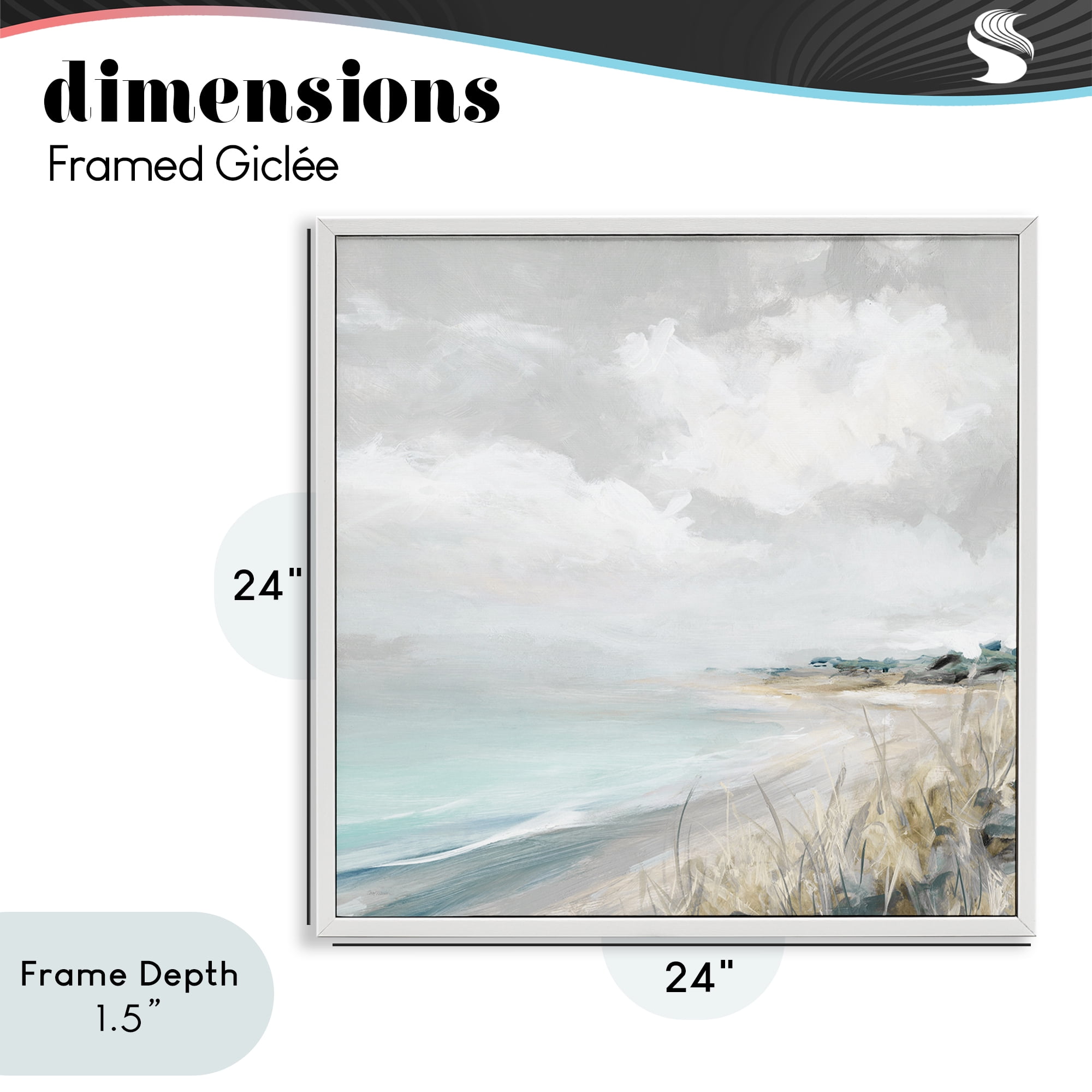 Stupell Industries Coastal Morning By The Dunes White Framed Giclee Art, design by Carol Robinson