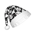 thumbnail image 2 of Cauagu Seamless Pattern Cute Panda for Adult Christmas Hat,1-Pack Xmas Holiday Hat Santa Hat for Women & Men Festive Headwear Accessories Fit for Christmas/New Year/Party, 2 of 6
