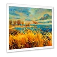 thumbnail image 2 of Designart 'Sunset Over Vibrant Lake' Nautical & Coastal Framed Art Print, 2 of 4