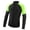 Black and Green, variant on NFTIGB Men's Basic Riding Jerseys Full Zipper Long Sleeves Bike Shirt Reflective Strips Breathable Windbreaker Mountain Biking, Black and Green, Large (10.63 in / 27 cm)