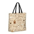 thumbnail image 2 of Vsdgher Coffee Time print Tote Bag for Women Shoulder Bag with Zipper Large Shoulder Bag Handle Handbag Portable Washable for Travel, Work, 2 of 8