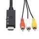 thumbnail image 3 of Cable adaptador convertidor de 1 m compatible con HDMI a RCA AV para sistema de cine en casa, 3 of 6