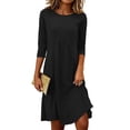 thumbnail image 2 of CIENVNSTG Fashion Casual Solid-color Dress Party Dress Spring Summer Dress For Women, 2 of 4