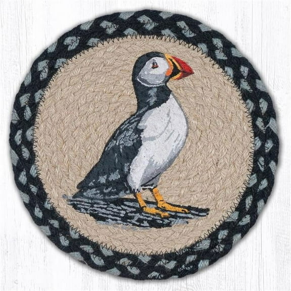 Capitol Importing 80-701P 10 x 10 in. MSPR-701 Puffin Printed Round Braided Trivet