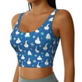 thumbnail image 2 of Picia Geese and leaves Pattern Sports Bra for Women,Padded Strappy Sports Bras Medium Support Yoga Bra with Removable Cups,Running Yoga Bra-Medium, 2 of 8