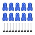 thumbnail image 1 of 10Pcs Trampoline Enclosure Pole Cap with Screw Thumb Safety Rail Cap Accessory Blue, 1 of 6