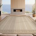 thumbnail image 2 of Design&I 4'x6' Washable Area Rug Flatweave Daily Traffic Ready Entryway Ru Basketweave Grid Entry Contrasting Border Door Front for Dorm Room, Living Apartment, 2 of 7