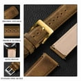 thumbnail image 6 of ANBEER 22mm Genuine Leather Watch Band,Quick Release Strap with Stainless Steel Buckle,Retro Brown with Gold Buckle, 6 of 8