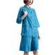 thumbnail image 2 of Puntoco Pantalones De Pierna Ancha De Lino De Algodón De Color Sólido Informal para Mujer Traje De Dos Piezas Liquidación Puntoco Puntoco-3629, 2 of 9