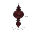 thumbnail image 2 of Vickerman 9" Copper Wood Grain Rounded Finial Ornament, Pack of 3, 2 of 3