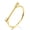 Gold, variant on Titanium Steel Screw Bar Bangle Bracelet, D-Shape Cuff for Women Men Unisex