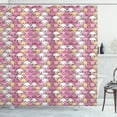 thumbnail image 1 of Ambesonne Anime Shower Curtain, Kawaii Faces Fun Pattern, 69"Wx84"L, Pale Pink White, 1 of 3