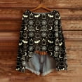 thumbnail image 2 of WTOBBY Women's Fashion Long Sleeve Halloween Print Sweater, Themed Pullover with Spooky Designs, Cozy and Stylish Top for Fall Parties and Events,Black L, 2 of 5