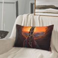 thumbnail image 5 of Pofeuu Tree Hollow Meditating Giraffe Print Polyester Microfiber Plush Pillowcases, Super Soft and Cozy Pillow Case Covers with Envelop Closure（Pillow core not included）-20"x30", 5 of 6