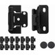 thumbnail image 1 of 1/2 Inch Overlay Cabinet Door Hinges Black Semi Partial Wrap, 60 Pack 30 Pairs Flush Face Mount Cupboard Self-Closing Kitchen Cabinet Hinges with Door, 1 of 4