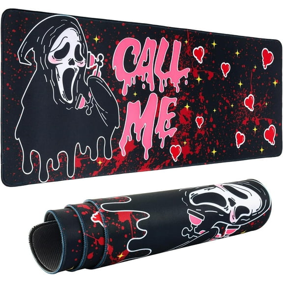 Large Gaming Mouse Pad 31.5 x 11.8in Desk Mat for Office Mousepad Anti-Skid Rubber Base Soft Comfortable and Durable Desk Pad (Black)