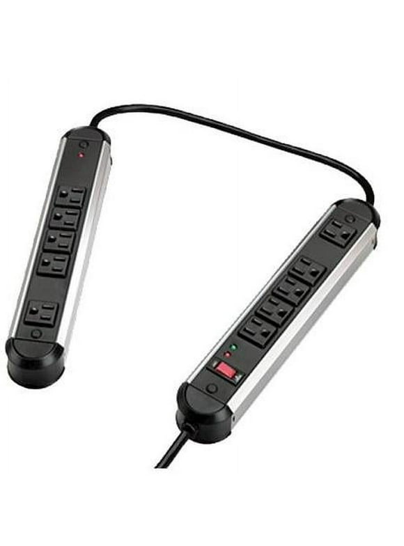 Fellowes 99082 6.0 Feet 10 Outlets 1250 Joules Metal Split Surge Protector