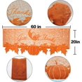 thumbnail image 5 of Thanksgiving Decor Fireplace Scarf, Niyattn 20 x 60 Inch Maple Leaves Brown Mantle Scarves Cover Lace Fall Runner for Thanksgiving, 5 of 6