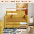 thumbnail image 3 of FFH Oversized Accent Chair with Ottoman, Lounge Chair Chenille Armchair Indoor, Cloud Sofa Chair for Living Room, Bedroom, Yellow, 3 of 7