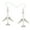 Earring-Multicolor, variant on Airplane Pendant Necklace or Earring Aircraft Rhinestone Crystal Rhodium Plated 17 Inch Snake Chain J0566-CR