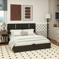 thumbnail image 2 of Queen Size Upholstered Platform Bed with Hydraulic Storage System,No Box Spring Needed,Black, 2 of 12