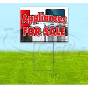 Appliances For Sale (18" x 24") Yard Sign, Includes Metal Step Stake