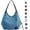 Blue, variant on 2025 Multiple Compartments Canvas Hobo Bag Tote Handbag Shopping Large Capacity Shoulder Bag