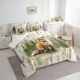 thumbnail image 3 of Manfei Cute Fox Twin Bedding Sets 7pcs for Children, Cartoon Woodland Animal Bedding Comforter Set, Green Pine Tree Sheet Sets, Lightweight Room Decor, 3 of 8