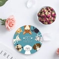 thumbnail image 4 of FMSHPON Pet Friendly Puppy Kitty Set of 6 Round Coaster for Drinks, Absorbent Ceramic Stone Coasters Cup Mat with Cork Base for Home Kitchen Room Coffee Table Bar Decor, 4 of 6
